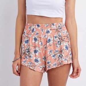 🦋Pink Floral Cotton Shorts